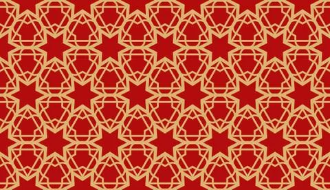 Vector Seamless illustration with pattern in triangles style. Curved line. De 库存插图