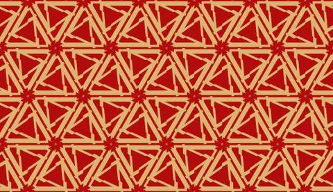 Vector Seamless illustration with pattern in triangles style. Curved line. De Illustrazione stock