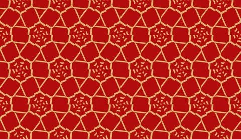 Vector Seamless illustration with pattern in triangles style. Curved line. De Illustrazione stock
