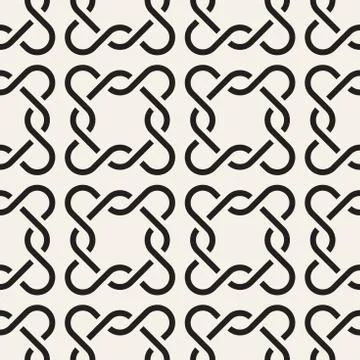 Vector seamless interlaced stylish pattern. Repeating geometric tiles with we 스톡 일러스트