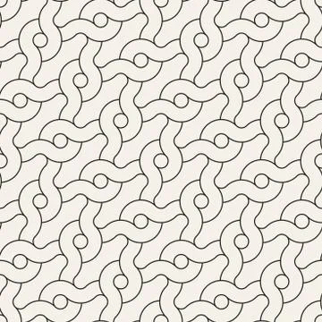 Vector seamless interlaced stylish pattern. Repeating geometric tiles with Illustrazione stock