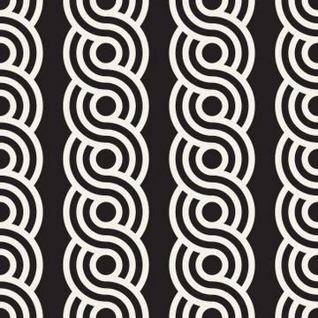 Vector seamless interlaced stylish pattern. Repeating geometric tiles with Illustrazione stock
