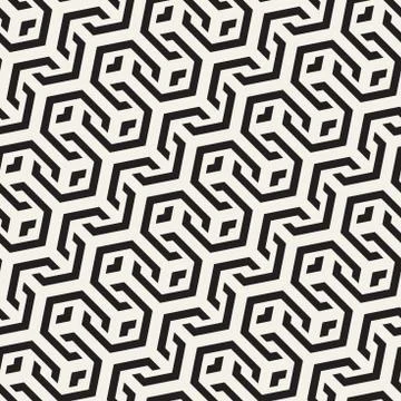 Vector Seamless Interlacing Lines Pattern. Repeating Geometric Background With 스톡 일러스트