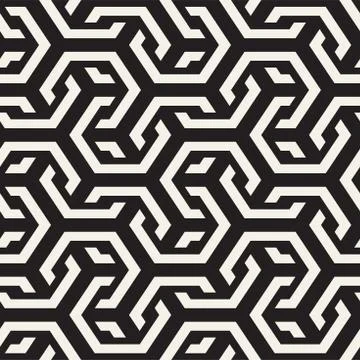 Vector Seamless Interlacing Lines Pattern. Repeating Geometric Background With 스톡 일러스트