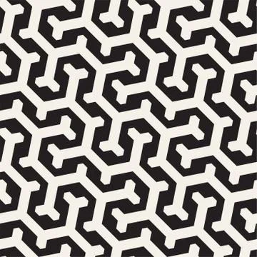 Vector Seamless Interlacing Lines Pattern. Repeating Geometric Background With Stock Illustration