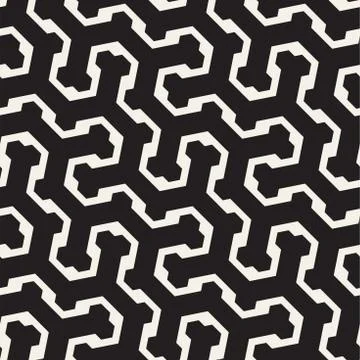 Vector Seamless Interlacing Lines Pattern. Repeating Geometric Background With Stock Illustration