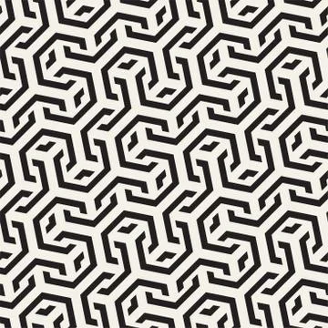 Vector Seamless Interlacing Lines Pattern. Repeating Geometric Background With 스톡 일러스트