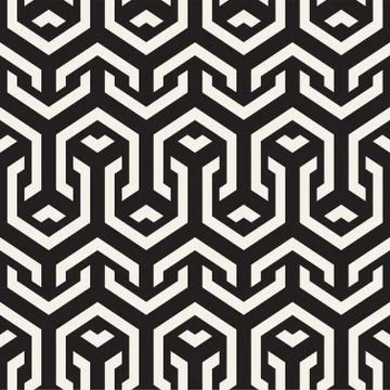Vector Seamless Interlacing Lines Pattern. Repeating Geometric Background W.. Stock Illustration