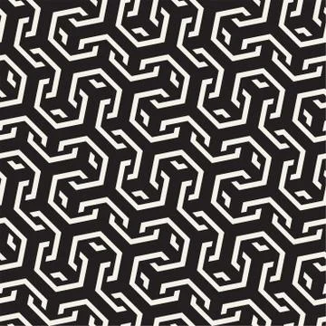Vector Seamless Interlacing Lines Pattern. Repeating Geometric Background W.. Stock Illustration