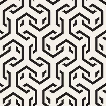 Vector Seamless Interlacing Lines Pattern. Repeating Geometric Background W.. Stock Illustration
