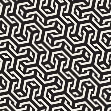 Vector Seamless Interlacing Lines Pattern. Repeating Geometric Background W.. Stock Illustration