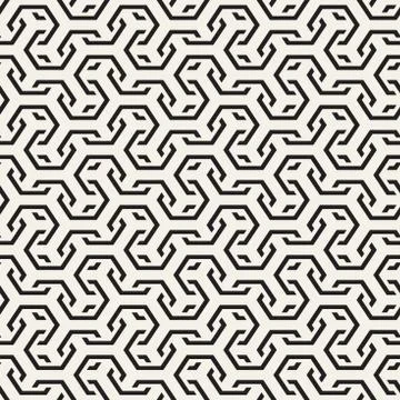 Vector Seamless Interlacing Lines Pattern. Repeating Geometric Background W.. Stock Illustration