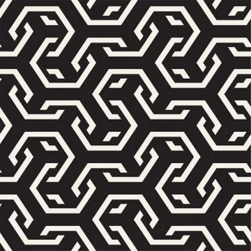 Vector Seamless Interlacing Lines Pattern. Repeating Geometric Background W.. Stock Illustration
