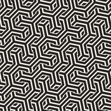 Vector Seamless Interlacing Lines Pattern. Repeating Geometric Background W.. 스톡 일러스트