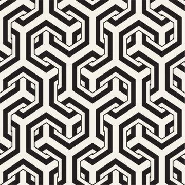 Vector Seamless Interlacing Lines Pattern. Repeating Geometric Background W.. Stock Illustration