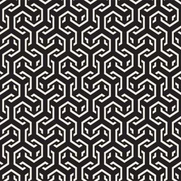 Vector Seamless Interlacing Lines Pattern. Repeating Geometric Background W.. Stock Illustration