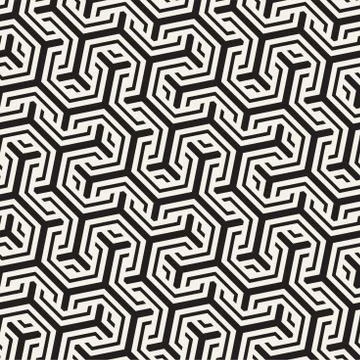 Vector Seamless Interlacing Lines Pattern. Repeating Geometric Background W.. Stock Illustration