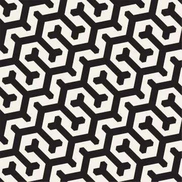 Vector Seamless Interlacing Lines Pattern. Repeating Geometric Background W.. Stock Illustration