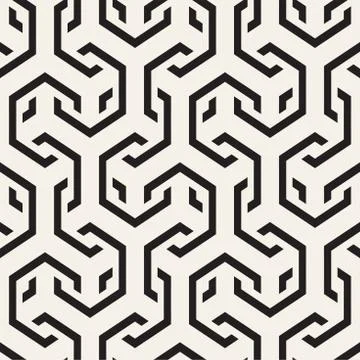 Vector Seamless Interlacing Lines Pattern. Repeating Geometric Background W.. Stock Illustration