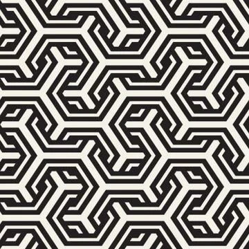 Vector Seamless Interlacing Lines Pattern. Repeating Geometric Background W.. Stock Illustration