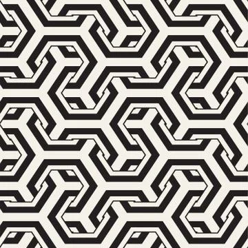 Vector Seamless Interlacing Lines Pattern. Repeating Geometric Background W.. 스톡 일러스트
