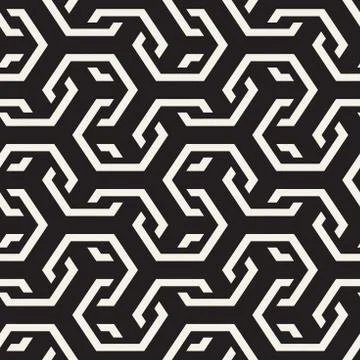 Vector Seamless Interlacing Lines Pattern. Repeating Geometric Background W.. Stock Illustration