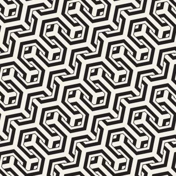 Vector Seamless Interlacing Lines Pattern. Repeating Geometric Background W.. Stock Illustration