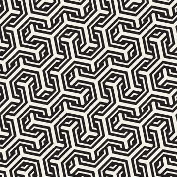 Vector Seamless Interlacing Lines Pattern. Repeating Geometric Background W.. Stock Illustration