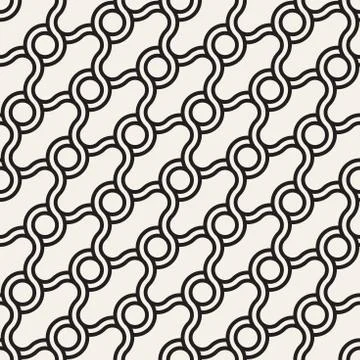 Vector seamless interlacing lines pattern. Modern stylish abstract background Illustrazione stock