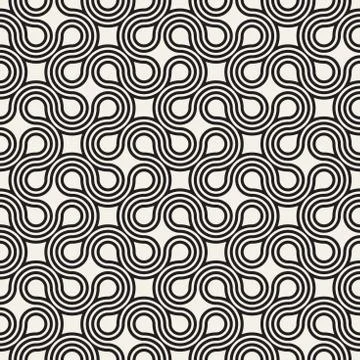 Vector seamless interlacing lines pattern. Modern stylish abstract background Illustrazione stock