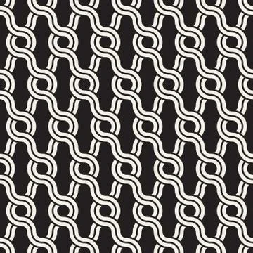Vector seamless interlacing lines pattern. Modern stylish abstract background 스톡 일러스트