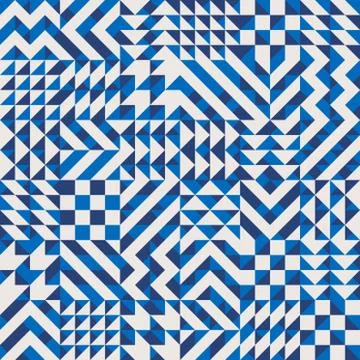 Vector Seamless Irregular Geometric Blocks Pattern 스톡 일러스트