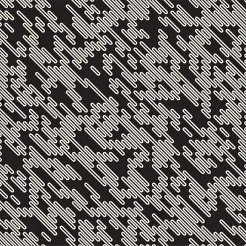 Vector Seamless Irregular Lines Grid Pattern. Trendy Monochrome Texture. Ab.. Illustrazione stock