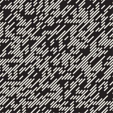 Vector Seamless Irregular Lines Grid Pattern. Trendy Monochrome Texture. Ab.. Illustrazione stock