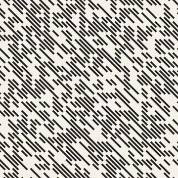 Vector Seamless Irregular Lines Grid Pattern. Trendy Monochrome Texture. Ab.. 스톡 일러스트