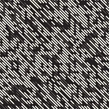 Vector Seamless Irregular Lines Grid Pattern. Trendy Monochrome Texture. Ab.. Illustrazione stock