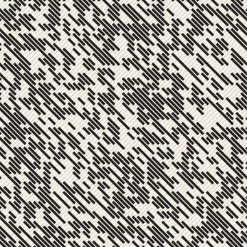 Vector Seamless Irregular Lines Grid Pattern. Trendy Monochrome Texture. Ab.. Illustrazione stock