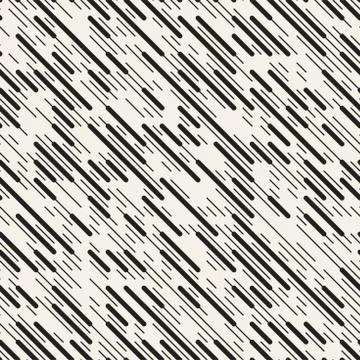 Vector Seamless Irregular Lines Grid Pattern. Trendy Monochrome Texture. Ab.. イラスト素材