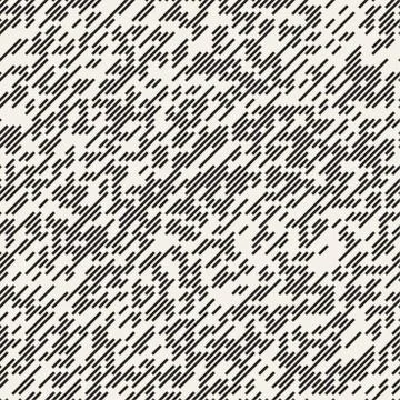 Vector Seamless Irregular Lines Grid Pattern. Trendy Monochrome Texture. Ab.. Stock Illustration