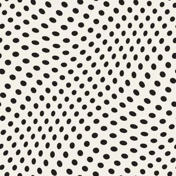 Vector Seamless Irregular Polka Dots Distorted Pattern イラスト素材