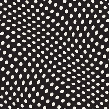 Vector Seamless Irregular Polka Dots Distorted Pattern Stock Illustration