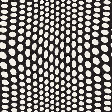 Vector Seamless Irregular Polka Dots Distorted Pattern イラスト素材