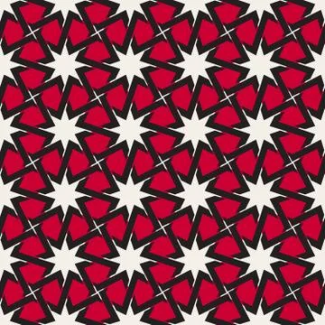 Vector Seamless  Islamic Interlacing Line Star Geometric Pattern 스톡 일러스트