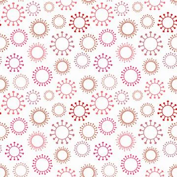 Vector seamless isolated pattern with covid-19. Stock Illustration
