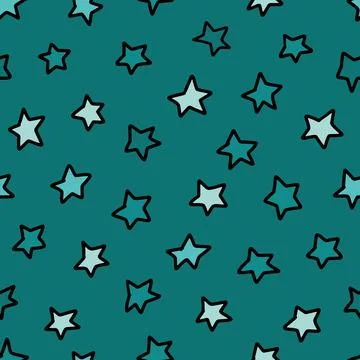 Vector seamless kids pattern with hand drawn stars. Stars for wallpaper and b イラスト素材