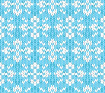 Vector seamless knitted pattern with snowflakes Stock Illustration