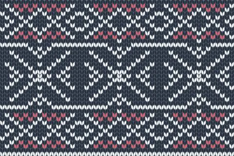 Vector seamless Knitting Pattern. Christmas, Winter holiday Sweater Design. Stock Illustration