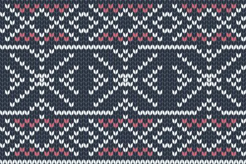 Vector seamless Knitting Pattern. Christmas, Winter holiday Sweater Design... Stock Photos