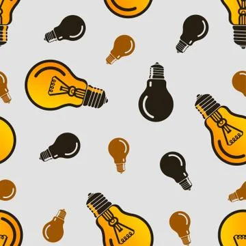 Vector seamless lamp pattern. Eps10 Illustrazione stock