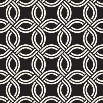 Vector seamless lattice pattern. Modern stylish texture with monochrome trellis Stock Illustration
